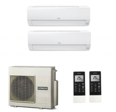 Мульти сплит-система Hitachi RAM-53NE2F / RAK-25REF + RAK-35REF на 2 комнаты